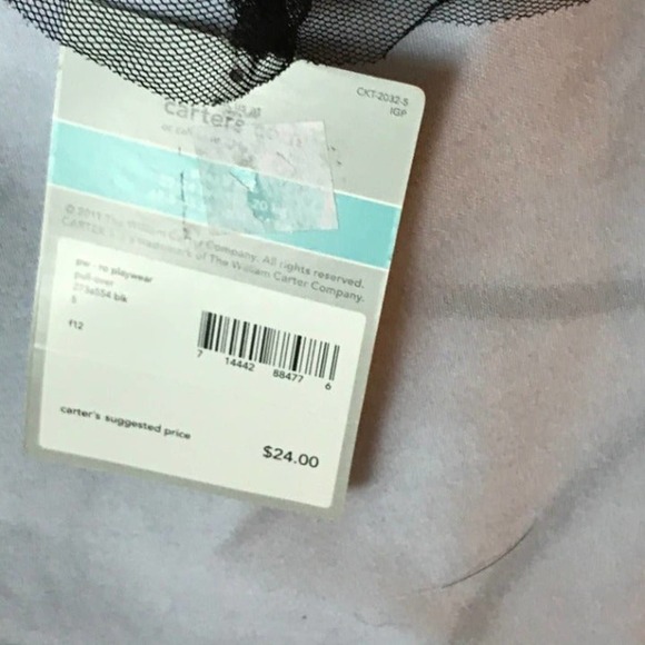 Carter's Girl's Frilly Black Top - Picture 4 of 6